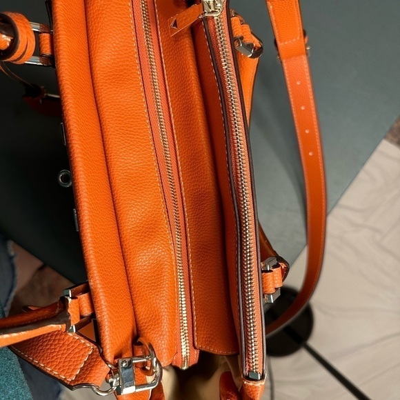 Guess Orange Satchel Top Handle Purse - Picture 11 of 16